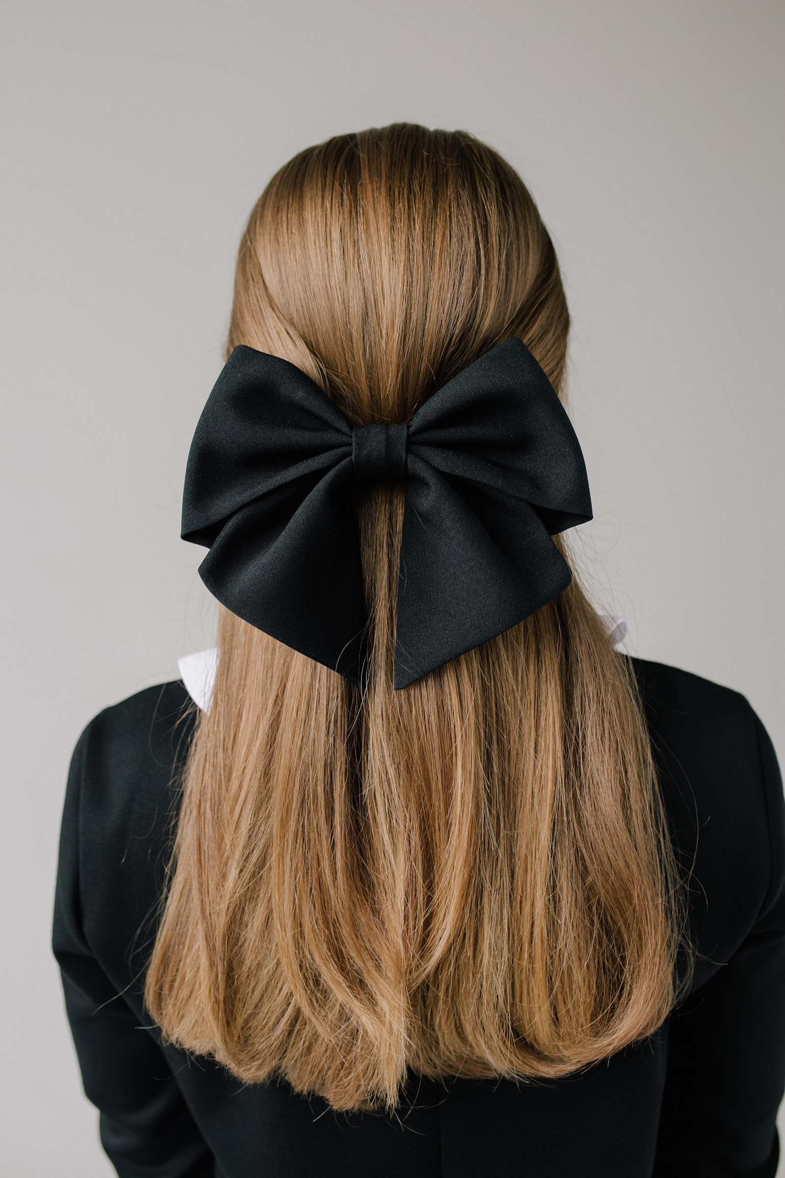 Bow on a hairpin - automatic, black - photo - 10